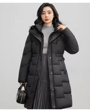 Load image into Gallery viewer, Long Bubble Jacket with Cinched Waist
