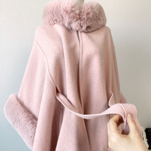 Load image into Gallery viewer, Fur Cape Coat
