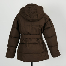 Load image into Gallery viewer, Belted Puffer Jacket with Hood

