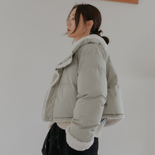 Load image into Gallery viewer, Reversible Cropped Puffer
