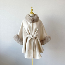 Load image into Gallery viewer, Fur Cape Coat
