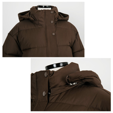 Load image into Gallery viewer, Belted Puffer Jacket with Hood

