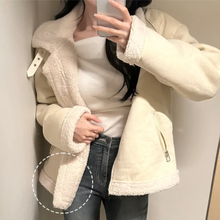 Load image into Gallery viewer, High-Collar Suede Jacket
