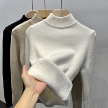 Load image into Gallery viewer, Ribbed Cashmere Longsleeves - Mockneck
