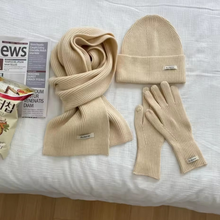 Load image into Gallery viewer, Knit Set (Beanie, Scarf &amp; Gloves)
