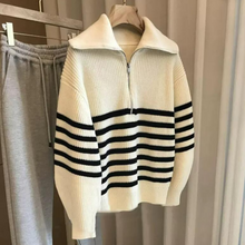 Load image into Gallery viewer, Striped Collar Sweater
