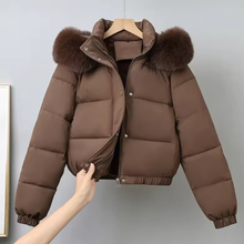 Load image into Gallery viewer, Fleece-lined Puffer with Detachable Hood
