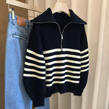 Load image into Gallery viewer, Striped Collar Sweater
