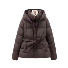 Load image into Gallery viewer, Short Belted Puffer Jacket
