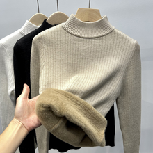 Load image into Gallery viewer, Ribbed Cashmere Longsleeves - Mockneck
