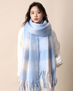 Plaid Tassel Scarf