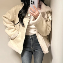 Load image into Gallery viewer, High-Collar Suede Jacket
