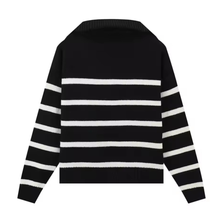 Load image into Gallery viewer, High Neck Striped Sweater
