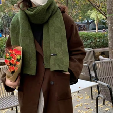 Load image into Gallery viewer, Long Knitted Scarf - Weave Pattern
