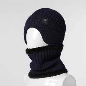 Ear Cuff Beanie and Neck Warmer Set