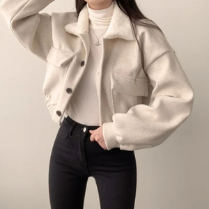 Button Cropped Jacket