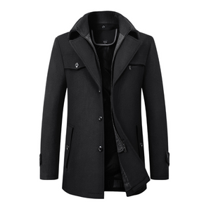 Soft Wool Blend Coat for Men