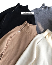 Load image into Gallery viewer, Oversized Full Zip Sweater
