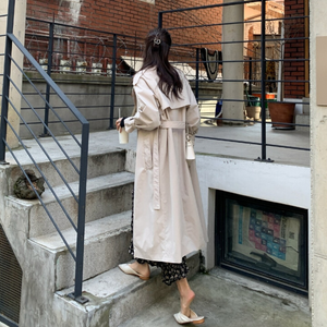 Long Raglan Trench Coat