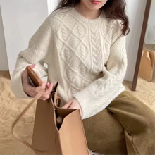 Load image into Gallery viewer, Roundneck Cable Knit Sweater
