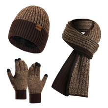 Load image into Gallery viewer, Gloves, Beanie &amp; Scarf Set
