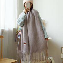 Load image into Gallery viewer, Plain Tassel Scarf
