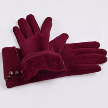 Load image into Gallery viewer, Buttoned Winter Gloves - Women
