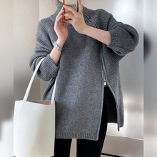 Load image into Gallery viewer, Oversized Full Zip Sweater
