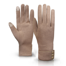 Load image into Gallery viewer, Buttoned Winter Gloves - Women
