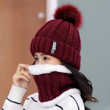 Load image into Gallery viewer, Pompom Beanie and Neck Warmer Set
