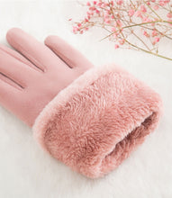 Load image into Gallery viewer, Suede Fur Gloves - Women
