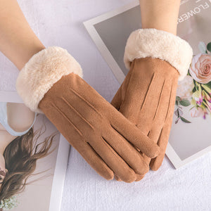 Suede Gloves - Women